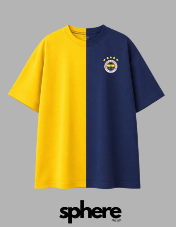 Fenerbahçe T-Shirt – Sarı/Göy Kombin (Minimal Loqo Dizayn)